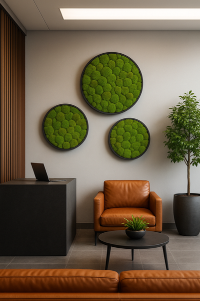 Hügelmoos ohne Rahmen - rund