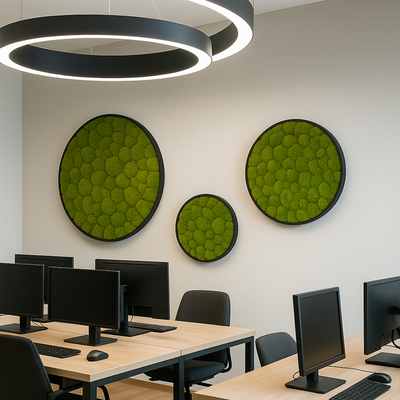 Hügelmoos ohne Rahmen - rund