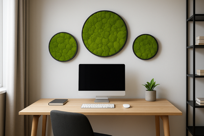 Hügelmoos ohne Rahmen - rund