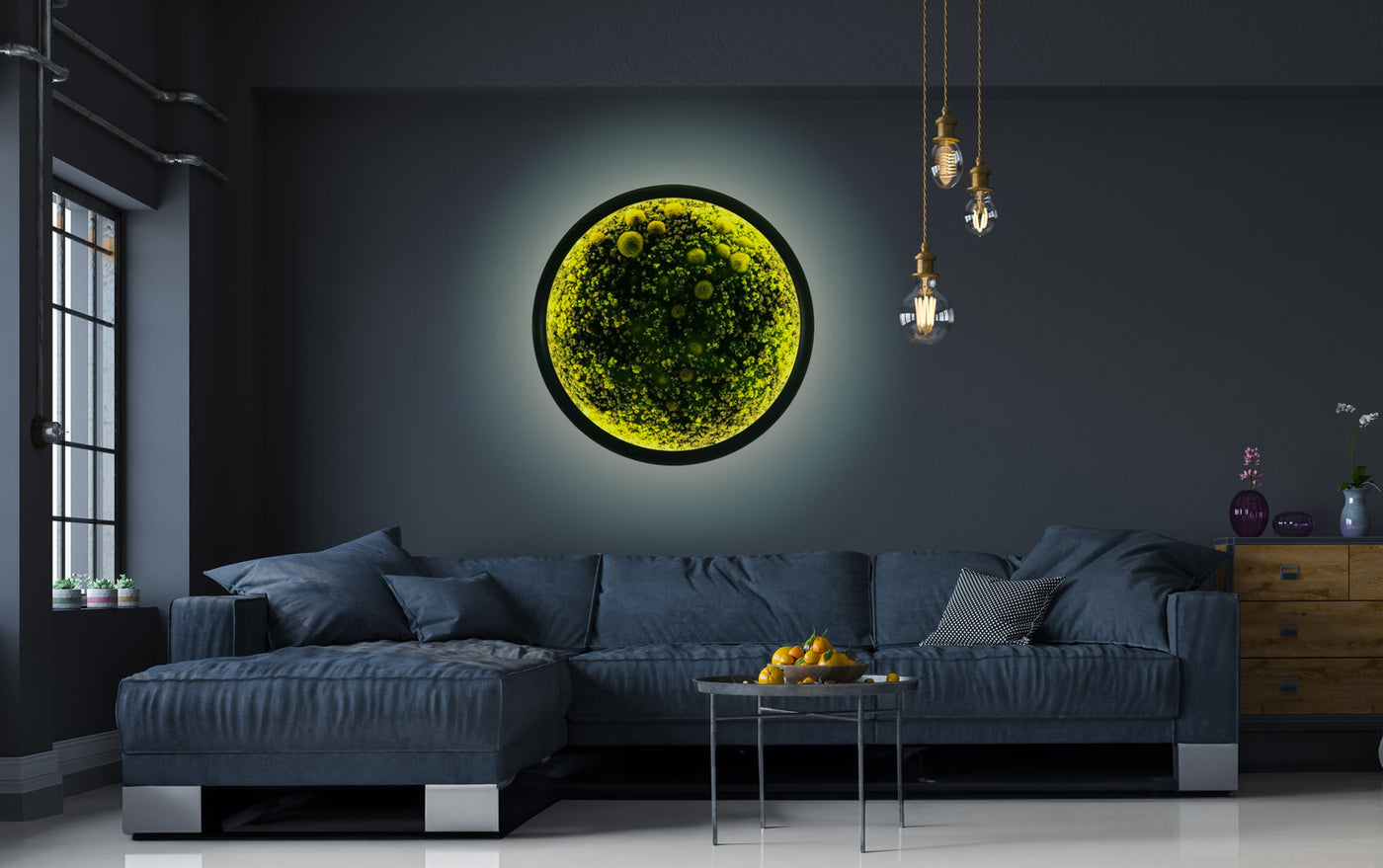 Evergreen Nebula mit Leuchtrahmen Ø 1,40m