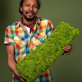 Islandmoosplatte für DIY-Projekte | Waldgrün